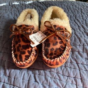 J. Crew Calfhair Leopard Print Slipper size 7